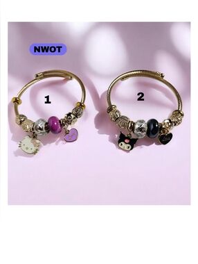 (Pick 1) Sanrio Bangle Charm Bracelet Adjustable NWOT